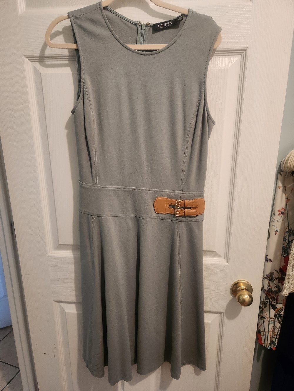 Ralph Lauren Black Label Faux Leather Buckle Dress - Picture 4 of 5